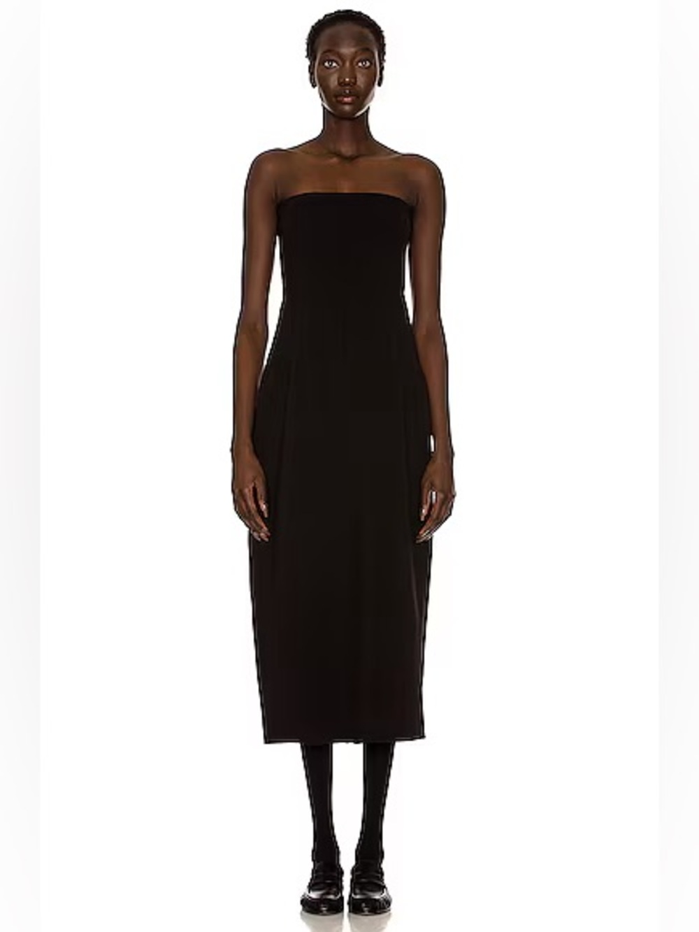 The Row Melonia Black Midi Dress